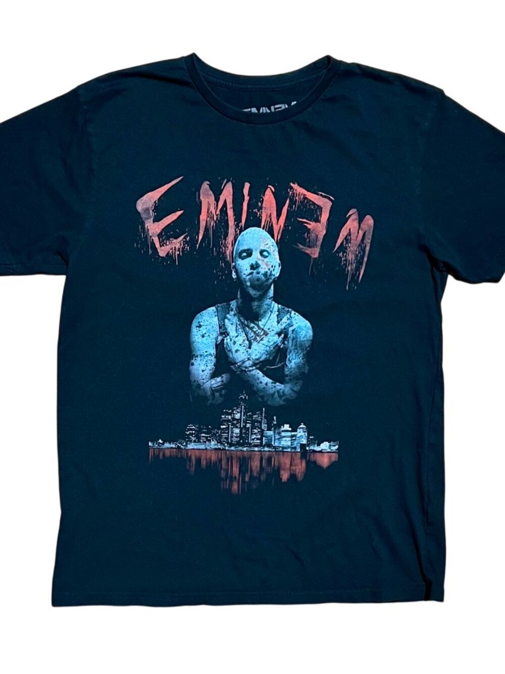 Eminem Horror Hip Hop Black Concert Merch Graphic T-Shirt, Men's Large